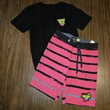 Quicksilver Highline NERF Boys Boardshorts Sz 7 Quicksilver Nerf Shirt sz S