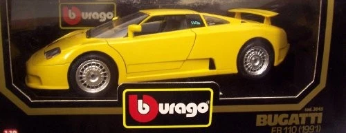 Burago 1/18 Scale Diecast 3045 Bugatti EB 110 1991 Yellow Model Car - Image 4 of 4