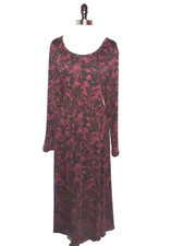 NEW LULAROE Size 3XL Rayne Maxi Dress Red Black Floral Long Sleeve Stretch Knit