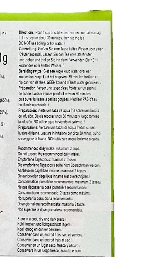 SLIMING Herbal Tea Drink Kräutertee Original 41g German Herb 50 Beutel Tee - Bild 2 von 4