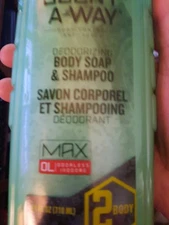 Whitetail Deer Hunting Scent-A-Way Max Deodorizing Body Soap & Shampoo 24oz 