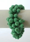 Vintage Mint-Green Milk Glass Bead Wrap Bracelet