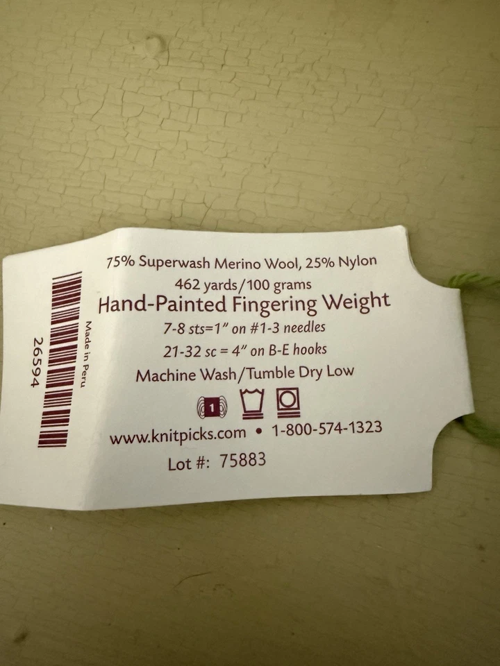 Selecciones de punto paseo pintadas a mano dedos 100 g/462 yardas estanque tonal lote # 75883 Foto 3 de 3