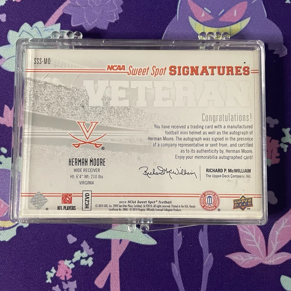 2010 Upper Deck Ncaa Sweet Spot - Signatures Herman Moore 102/125 - Image 2 of 2