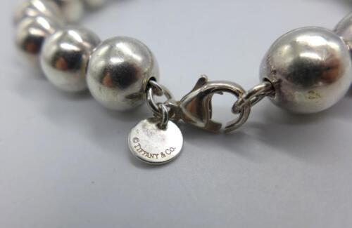 Tiffany & Co. 925 Ball Bracelet 10MM Sterling Silver 7.5" - Picture 2 of 4