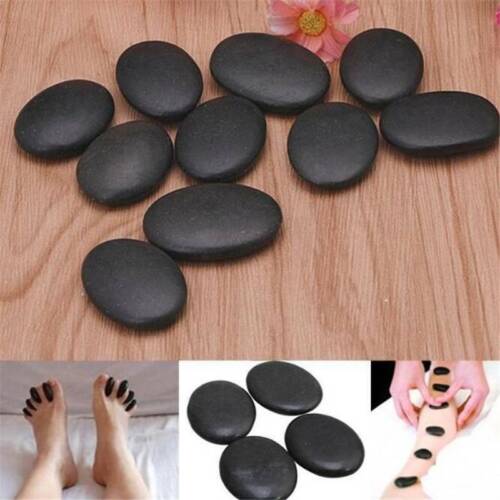 10 Pcs Massage Stone Volcanic Hot Rock SPA Oiled Massager Beauty Supplies CB - Picture 1 of 12