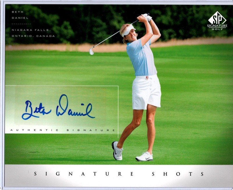 2004 SP Signature Golf Beth Daniel 8x10 Signed photo Signature Shots Auto