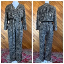 Vintage 80s Leopard Print Jumpsuit