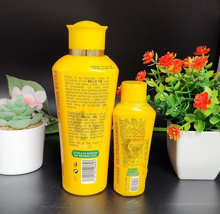 Belle Vie lightening body lotion with Curcuma extract