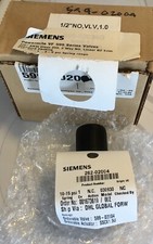 Siemens 599-02004 1/2" brass valve, NC, Flow 1.0 Cv (0.85 Kvs), 10-15 psi