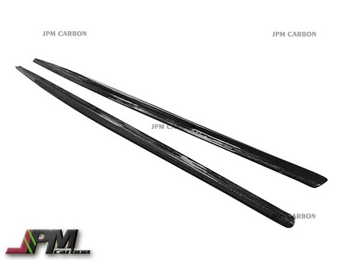 P Style Carbon Fiber Side Skirt Lip For 14-17 BMW F22 M-Sport 228i 235i M235i - Picture 2 of 2