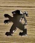 PEUGEOT CHROME LION LOGO CAR BADGE EMBLEM NEW 80mm x 75mm
