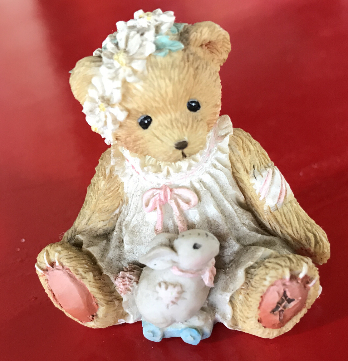 1993 Enesco Priscilla Hillman CHERISHED TEDDIES Bear bunny #916358