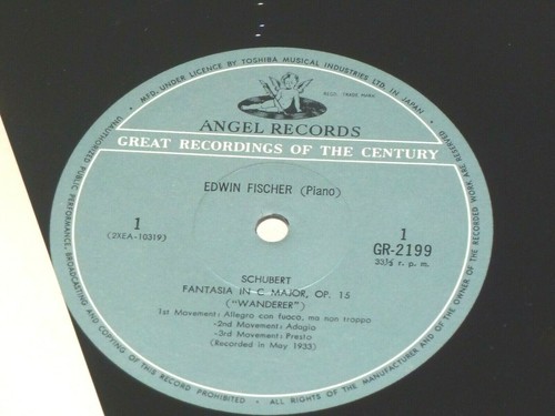 Edwin Fischer Schubert Wanderer Fantasy Moments Musical Great Recrdgs of Century - Picture 2 of 6