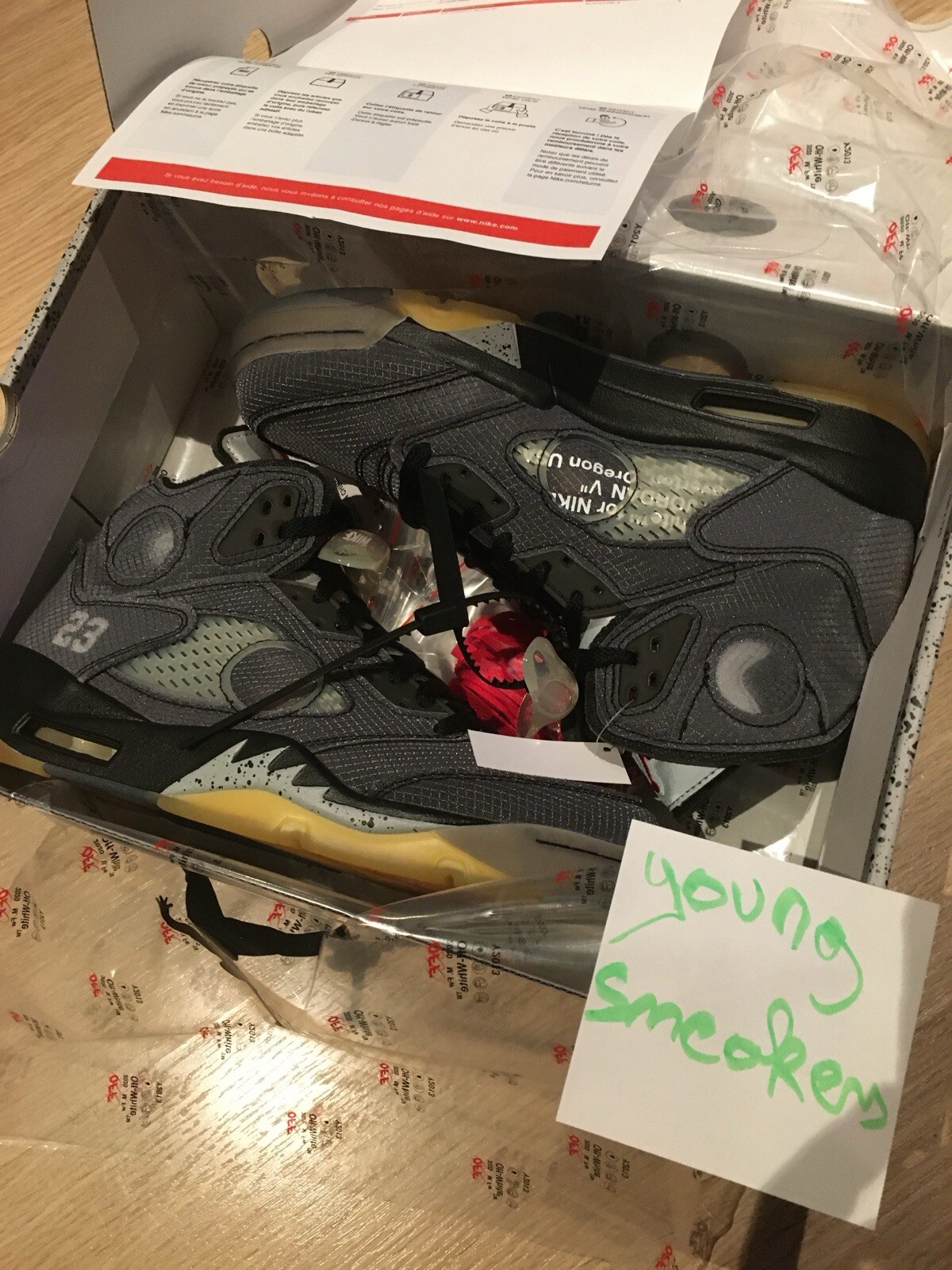 OFF WHITE X NIKE nike Jordan 5 Off White US9 EU42 5(DS) With Receipt