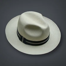 Genuine Panama Hat from Montecristi "Trévil" - 15 weaves  Men Woman Straw Fedora