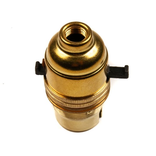 Switched Lamp Holder Brass Bayonet Cap (BC) (B22d) 1/2" Screw Thread - Picture 4 of 4
