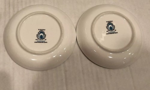 2 Matching Ridgway Butter Pat Dishes AMANDA A6 27 Blue Purple And Green Floral - Picture 3 of 12