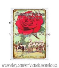 1939 Tournament of Roses Pasadena sports Parade Golden Jubilee metal tin sign