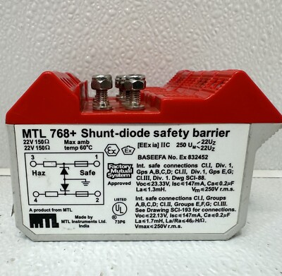 Measurement Technology MTL 768+ Shunt-Diode Safety Barrier 22V