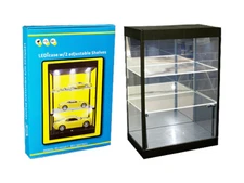 DISPLAY SHOWCASE DESK TOP 3-TIER W/ ADJUSTABLE SHELVES & LED LIGHTS 9927 MBK