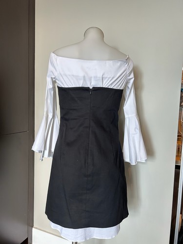 INTERMIX Black & White Corset Dress Size S Retail $500 - Picture 6 of 12
