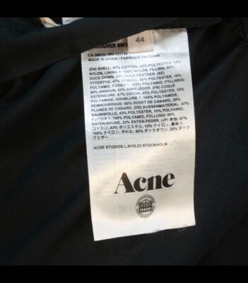 Acne Studios BL0413ACU 関税送料込 ACNE STUDIOS アクネ ストゥディオズ ホワイト×ブラック Sarlie
