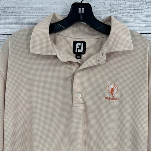 Polo FootJoy Performance uomo grande pied de poule traspirante golf logo elasticizzato - Foto 2 di 6