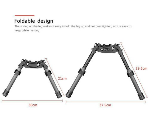 ACTIVE-8 NEW LRA Light Rifle Bipod Long Scope Bipod For Hunting Scope - Picture 5 of 10