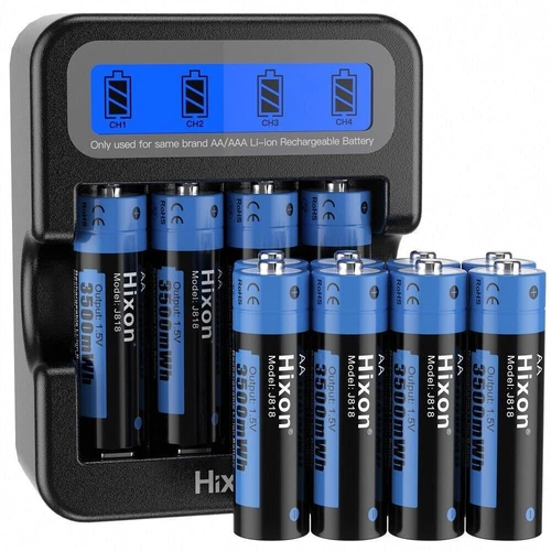 Hixon AA Akku 3500mWh 1,5V Wiederaufladbare Lithium AA Batterien LCD Ladegerät - Bild 16 von 20