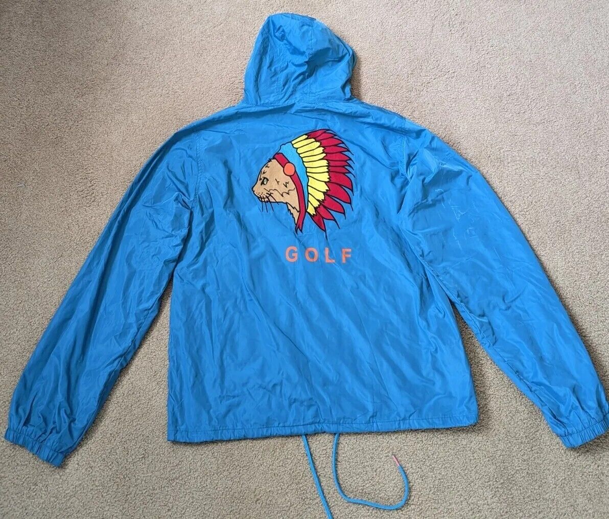 Golf Wang Native Cat Snap Jacket Windbreaker Tyler the Golf Wang Native Cat Snap Jacket Windbreaker Tyler the