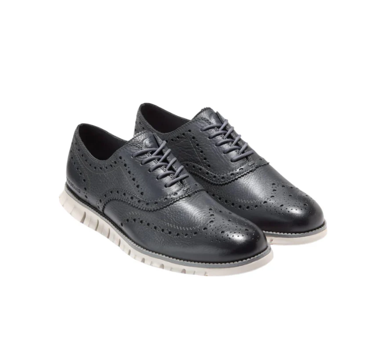 COLE HAAN Mens Zerogrand Wingtip Oxford, Black Closed Holes COLE HAAN Mens Zerogrand Wingtip Oxford, Black Closed Holes
