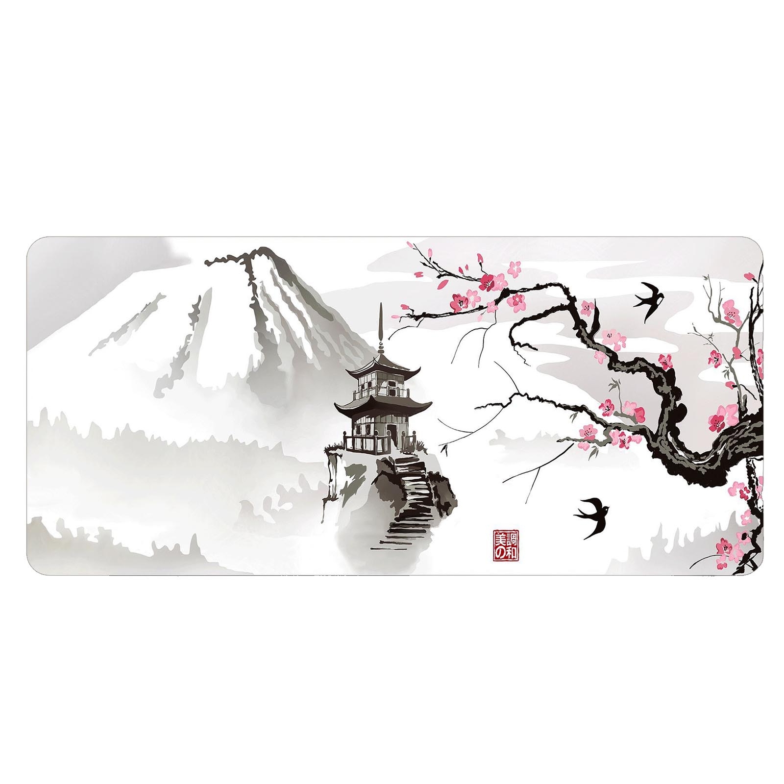 Gaming Stitched Edge Easy Clean Desk Mat Mouse Pad Non Slip Working Ink Painting eBay
