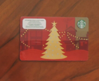 STARBUCKS CANADA GOLD CHRISTMAS TREE 6090 GESCHENKKARTE OHNE WERT SAMMLERSTÜCK
