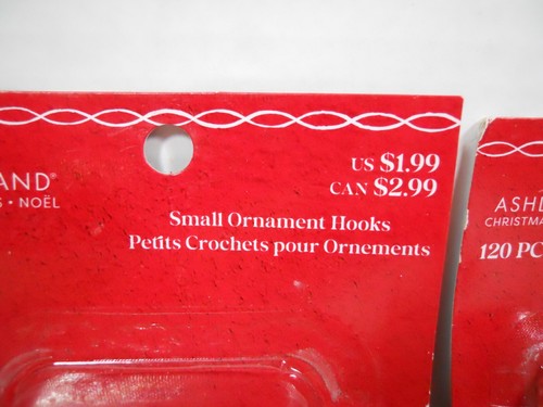lot 16 packs 120pcs each Ashland Christmas Small (14) Large (2) ornament hooks - Picture 3 of 5