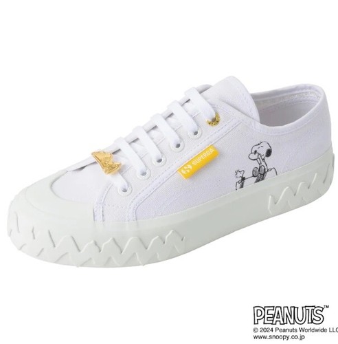 Peanuts SNOOPY X SUPERGA BLANCOS Zapatos de Lona Unisex con Cordones Top Bajo Tenis Japón - Imagen 3 de 17