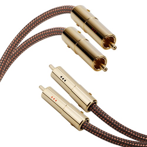 Par Accuphase 40 Aniversario HiFi Audio XLR RCA OFC Cable de Cobre Chapado en Oro - Imagen 10 de 15
