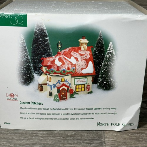 Department 56 North Pole Series ElfLand Custom Stitchers Building With Light - Picture 17 of 18