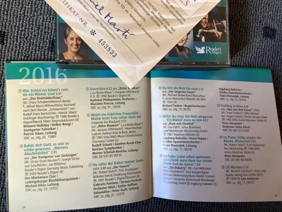 CD - Box * Reader's Digest * Das Musik-Jahr 2016 * 3 CD * TOP!!! - Bild 4 von 4