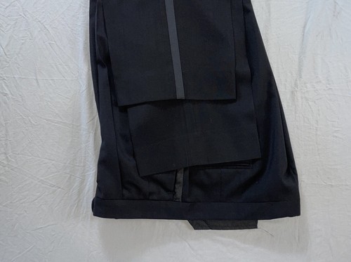 Bill Blass Evening Wear Pleated 100% Wool Formal Tuxedo Pants. Black, 35X29. EUC - Picture 4 of 9