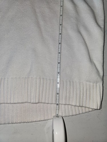 VINTAGE Lauren Ralph Lauren Jumper Womens XL Ivory Roll Neck Crest 90s - Picture 8 of 10