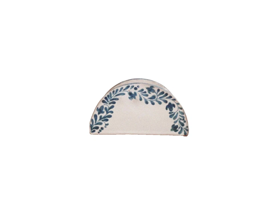 33002  Portatovaglioli in Ceramica Vietrese cm 12 x 6 x 5  colore Celeste - Immagine 2 di 4