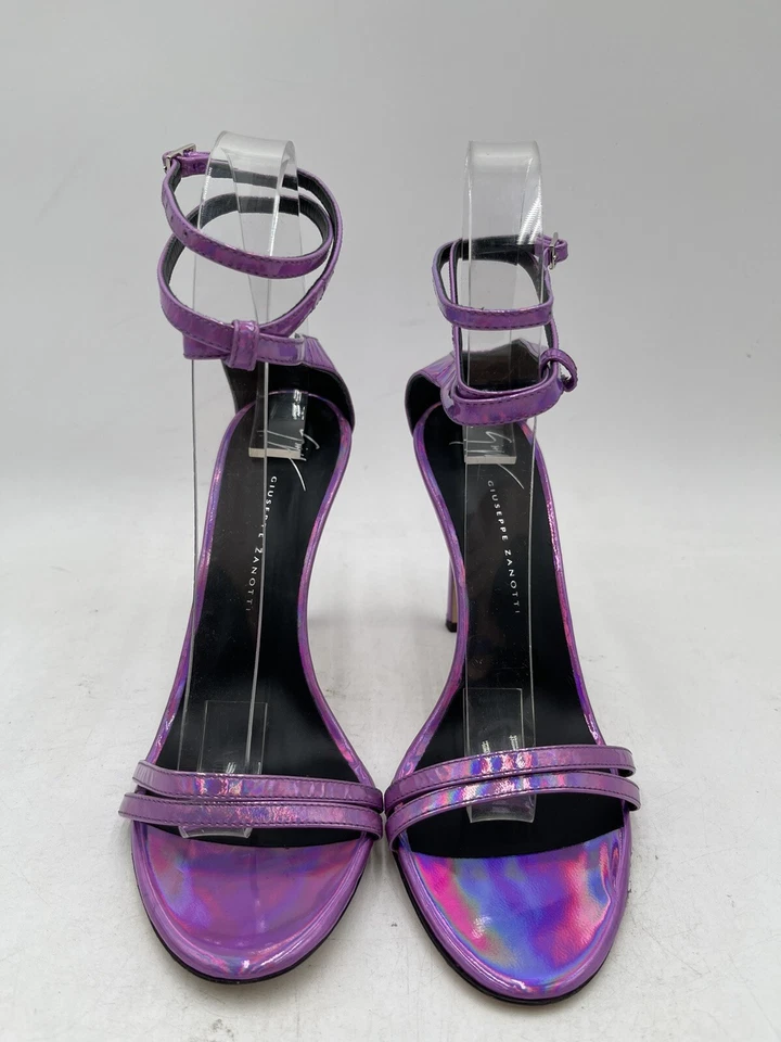 Women’s Giuseppe Zanotti Catia Heel in Metallic Purple Size 37 - Image 3 of 4