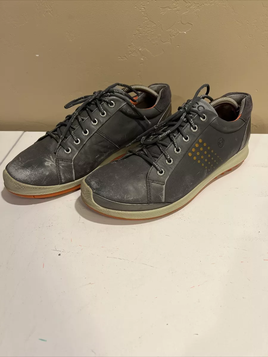 Ecco Biom Natural Motion Brown Yak Leather Spikeless Golf Shoes Men s Size 10