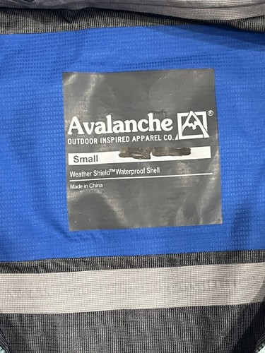 Women's S Avalanche Weather Shield Waterproof Shell Rain Jacket Blue Hooded Zip - Picture 2 of 5