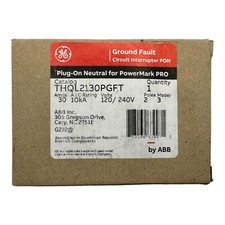 NUEVO EN CAJA GE THQL2130PGFT 2P 30AMP 10KAIC FALLA A TIERRA DISYUNTOR GFCI