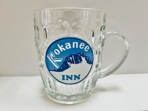 Ultra Rare Kokanee Inn Beer Glass Mug Vintage Stein Clear British Columbia - Bild 1 von 6