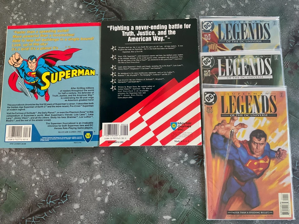 DC Heroes RPG SUPERMAN Sourcebook Lote Mayfair Games más Legends of DC Universe Foto 2 de 4