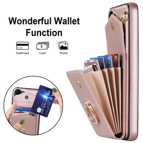 For Samsung Galaxy A42 A50 A51 A52 A53 A54 Ring Holder Leather Wallet Case Cover - Picture 10 of 66