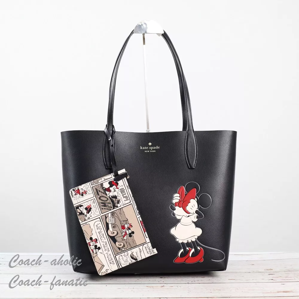 NWT Disney X Kate Spade Minnie Mouse Leather Reversible Tote Bag
